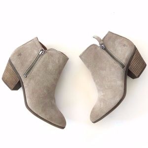 FRYE Suede Leather Judith Ash Ankle Booties
